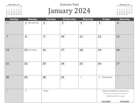 10+ Free Wall Calendar 2024 Templates To Save Time